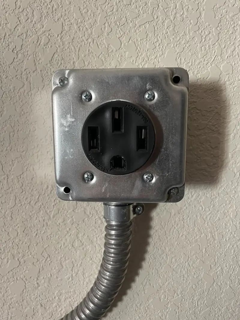 NEMA 14-50 outlet installed for Smart Home Electrical in New Hampton